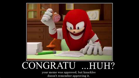 Knuckles Approved Meme Template