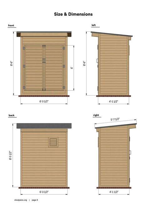 4x6 Diy Modern Storage Shed Plans Pdf Etsy