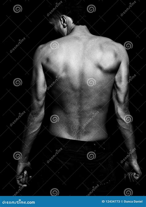 Lean Fit Man With Muscular Back Stock Image Image Of Human Lean