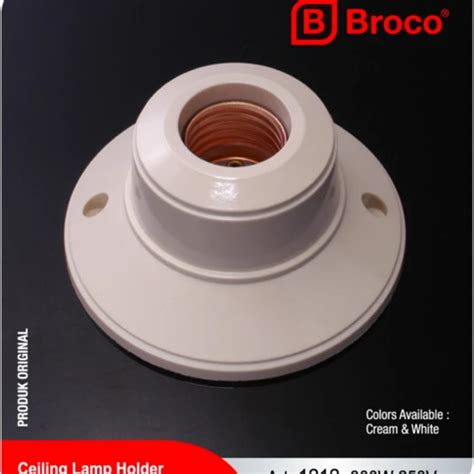 Jual Broco Fitting Plafon Fiting Lampu Bulat Broco Cream Rumah