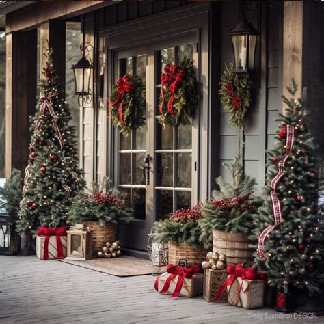 37 Festive Outdoor Christmas Decorating Ideas Country Christmas