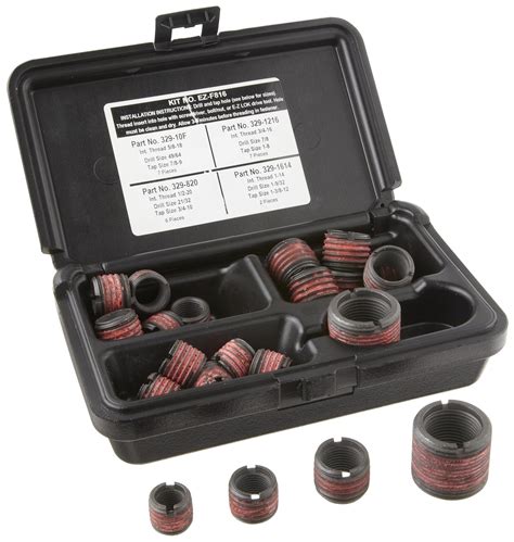 E Z Lok Threaded Inserts For Metal Assortment Kit