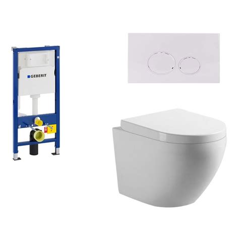 Geberit Pack Wc Suspendu Cuvette Rimless Compact Design Gary Abattant