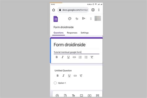 Cara Membuat Google Form Di HP Dan Laptop DROIDINSIDE