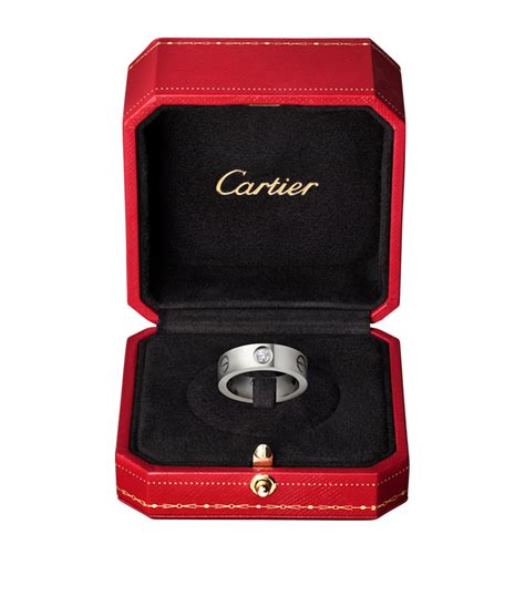 Cartier White Gold And Diamond Love Ring Harrods Uk