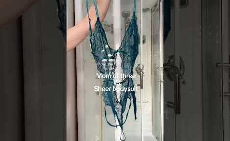 Transparent See Through Lingerie Try On Haul Reels Blonde Bodysuit Videos Try On Haul Girls