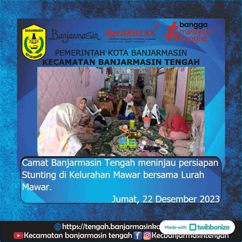 Camat Banjarmasin Tengah Meninjau Persiapan Stunting Di Jalan Cempaka