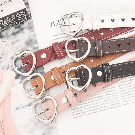 Heart Eyelet Belt 7 Colors Megoosta Fashion