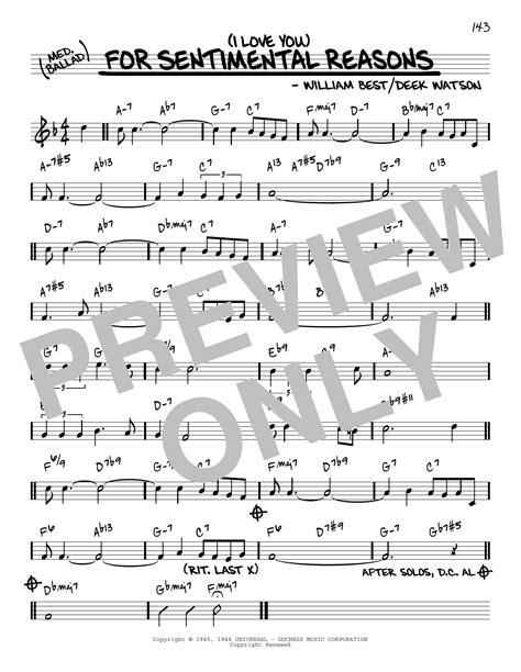 I Love You For Sentimental Reasons Reharmonized Version Arr Jack