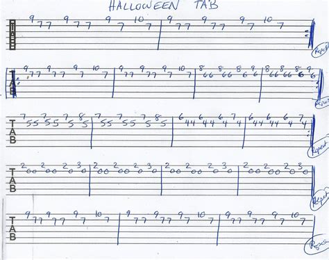 Halloween Theme Guitar Tab