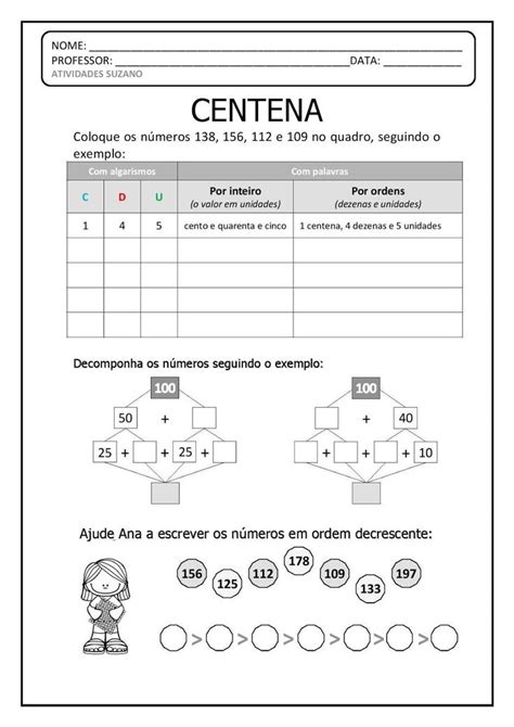 Atividades Sobre Dezenas Centenas Unidades Atividades Pedagógicas 76a Atividades De