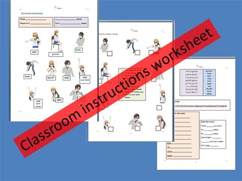 Classroom Instructions Worksheet Teaching Resources