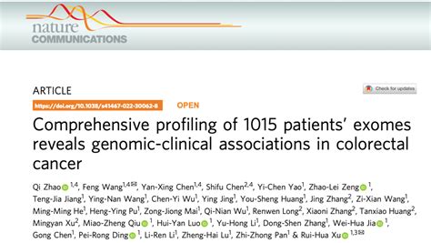 海普洛斯助力，nature子刊发表中肿徐瑞华教授团队肠癌千人队列研究成果 知乎