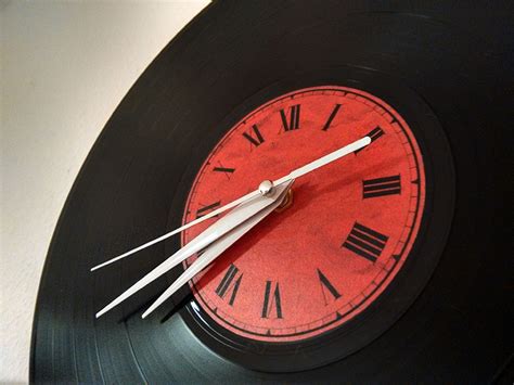 Creating a vinyl record wall clock