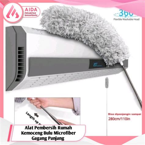 Jual Alat Pembersih Rumah Kemoceng Bulu Microfiber Gagang Panjang