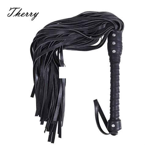 Thierry Huge Whip Flogger Ass Spanking Genuine Leather Bondage Slave Restraints Fetish Adult