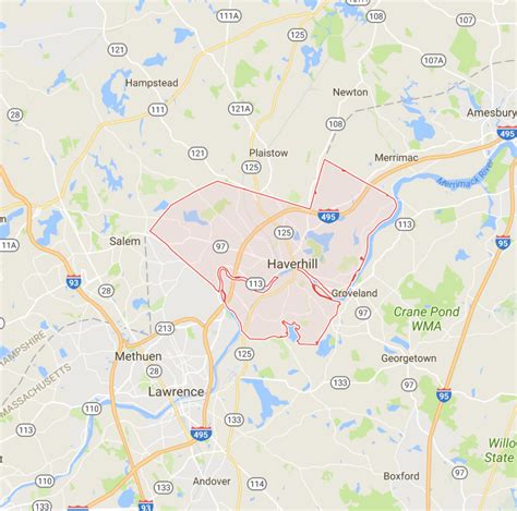 Map Of Haverhill Massachusetts Unlimited Power Solutions Llc