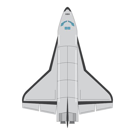 Premium Vector | Spaceship top view.