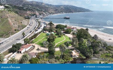 Malibu Beach at Los Angeles in California United States. Stock Footage ...