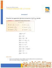 Actividad 7 Transformadas De Laplace Pdf Ecuaciones Diferenciales