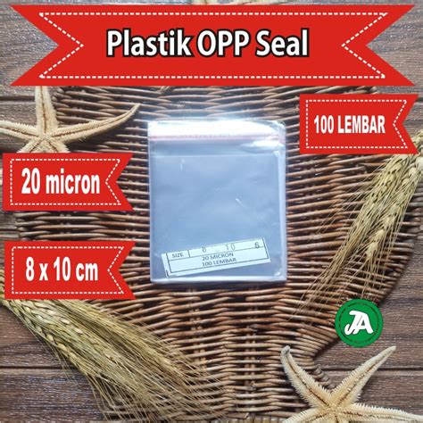 Jual Plastik Opp Seal Lem 8 X 10 Cm Plastik Bening Tebal 2o Micron 100