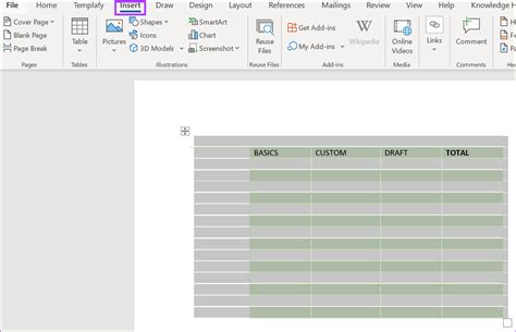 Table Template Word Free Cabinets Matttroy