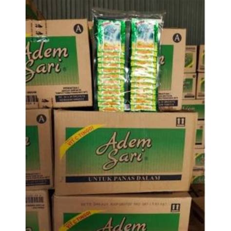 Jual Adem Sari Sachet Dus Karton Isi 24 Lembar 24 Sachet Untuk Panas