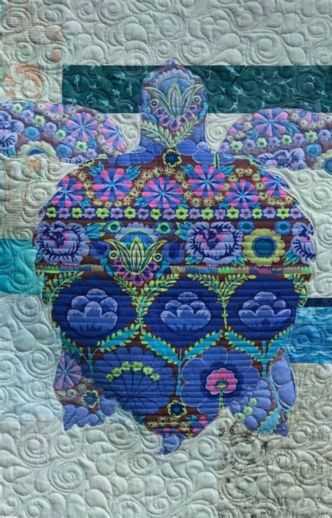 Quilt Pattern Sea Turtle Quilt Turtle Pattern Quilted Wall Etsy Sea