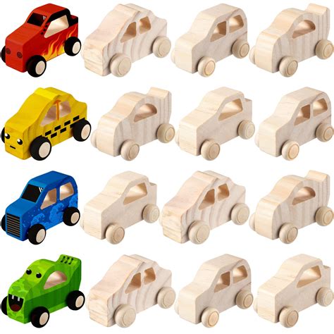 Painted Wooden Toy Cars