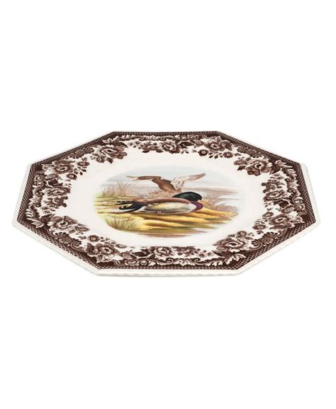 Spode Woodland Mallard Octagonal Plate Macys