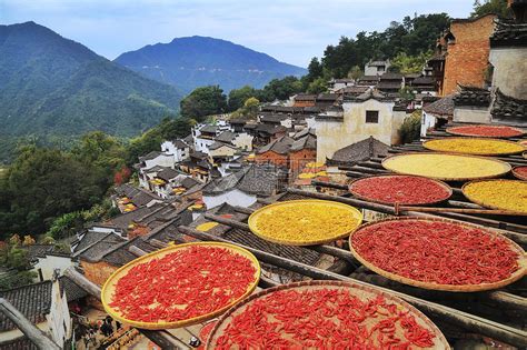 婺源篁岭晒秋高清图片下载 正版图片500718088 摄图网