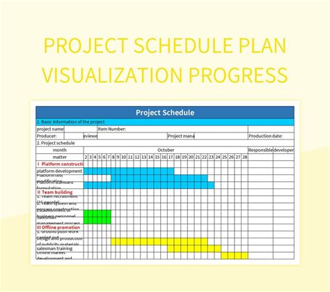 Project Schedule Plan Visualization Progress Excel Template And Google ...