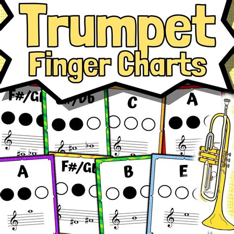 Trumpet Fingering Chart Posters - Etsy