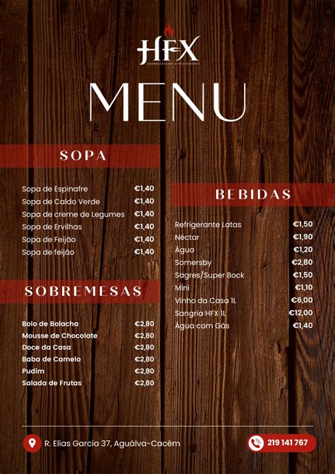 Menu 2024 HFX Restaurante Churrasqueira em Agualva Cacém TheFork