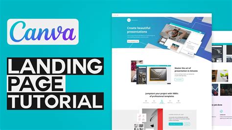 Canva Landing Page Tutorial How To Create A FREE Landing Page On Canva