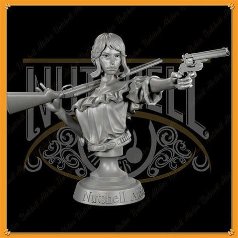 Nutshell Atelier Gunslinger 01 Bust NSFW 3D Model 3D Printable