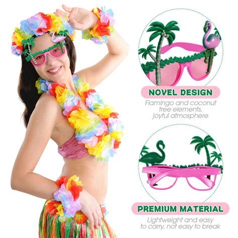 2 Pcs Luau Partyzubehör Hawaiianische Partybrille Flamingo Sonnenbrille