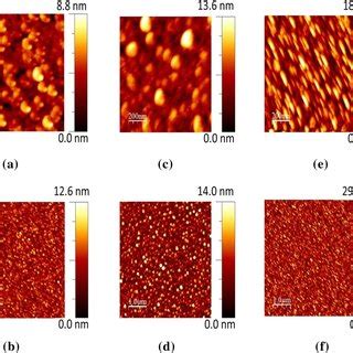 Afm Images Of Zno At M M And M M Scanned Area For