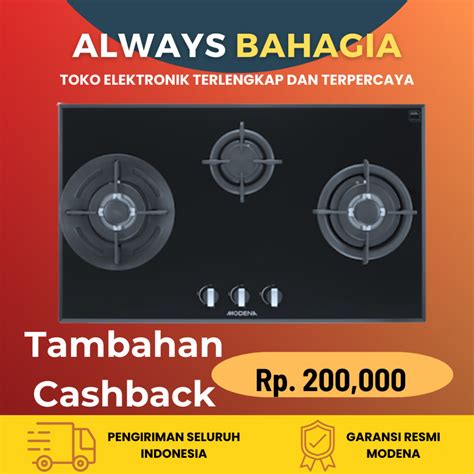 Jual Modena BH 1935 LA Kompor Tanam 3 Tungku Mix Kuningan Shopee