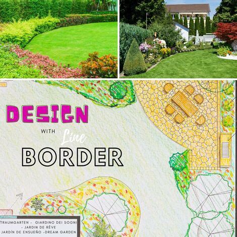 Bordure De Pelouse En Plastique Lineborder Flexible Ancrages Au Sol