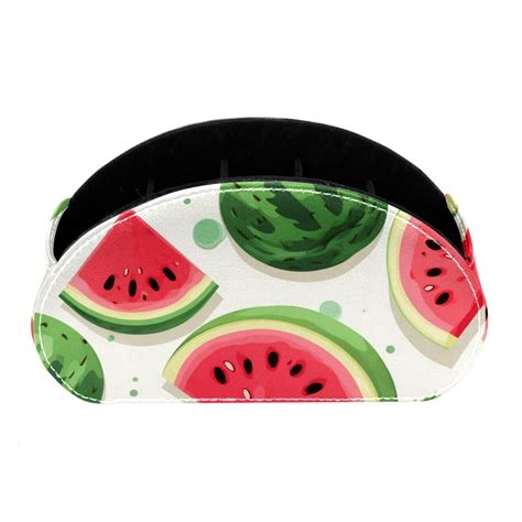 Ownta Watermelon Pattern Pvc Leather Brush Holder With Five