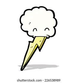 Cartoon Lightning Bolt Cloud Stock Vector Royalty Free 116346895