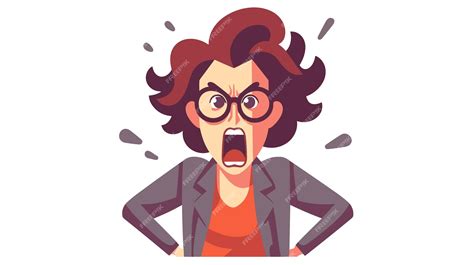 Premium AI Image | Drawing portrait of an angry woman with glasses on a ...