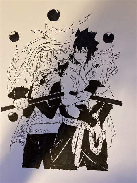 Team 7 Drawing Rnaruto