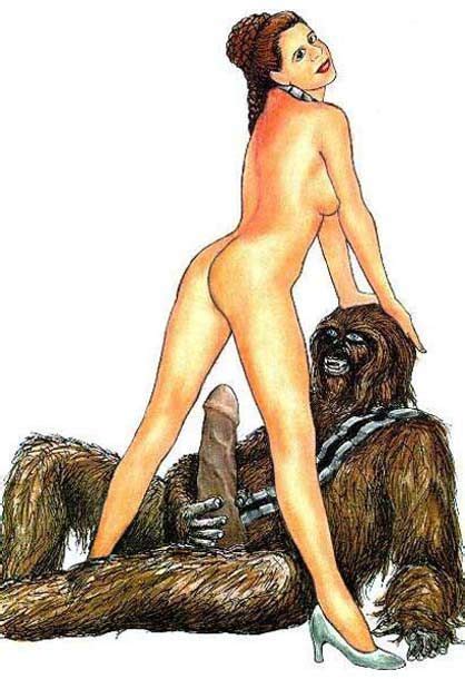 Naked Princess Leia Chewbacca Cumception