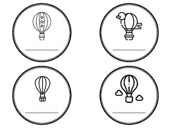 HOT AIR BALLOON WORD WALL Hot Air Balloon Bulletin Board Kit Ready To