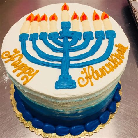 Hanukkah Cake - Menorah - Aggie's Bakery & Cake Shop