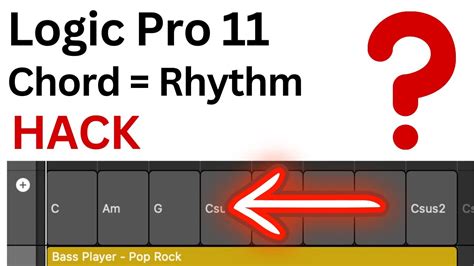 Chord Track Hack Rhythm Trick Logic Pro 11 Youtube