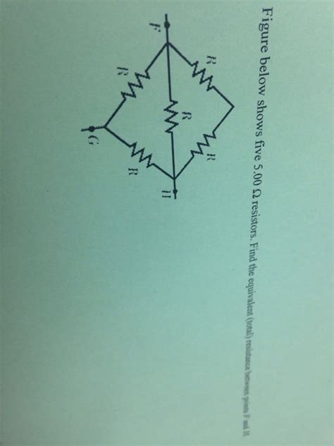 Solved Figure Below Shows Five 500 Ohm Resistors Find The