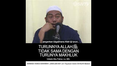 Turun Nya Allah Taala Ust Abu Fairuz Ahmad Ridwan Lc M A Youtube